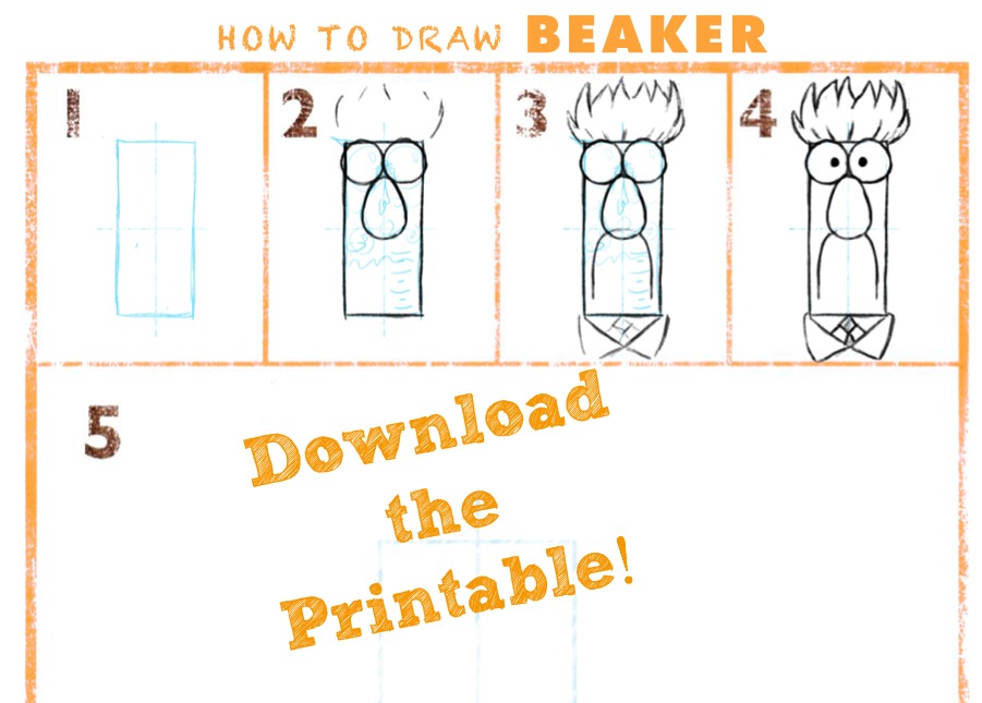 How to Draw Beaker from Muppet Labs {Printable} Product Reviews by